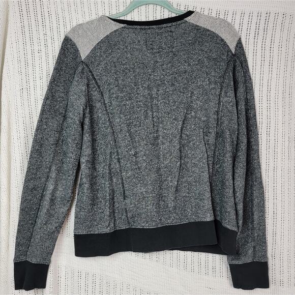 DKNY Grey Knit Moto Jacket, Sz M - Picture 5 of 5